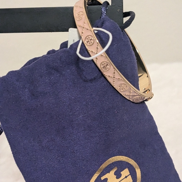 Tory Burch Pink Bangle Bracelet - Picture 1 of 8